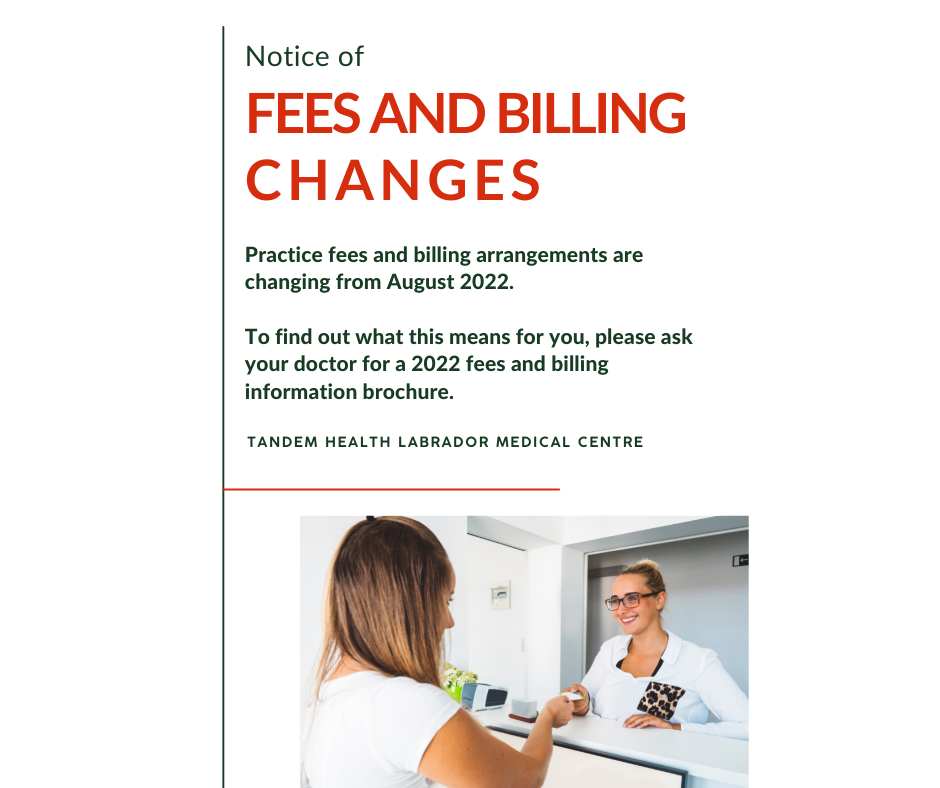 Changes to fees and billing arrangements from August 2022